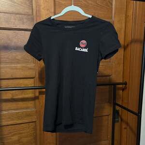 Bacardi Rum Graphic Print Gray T-Shirt